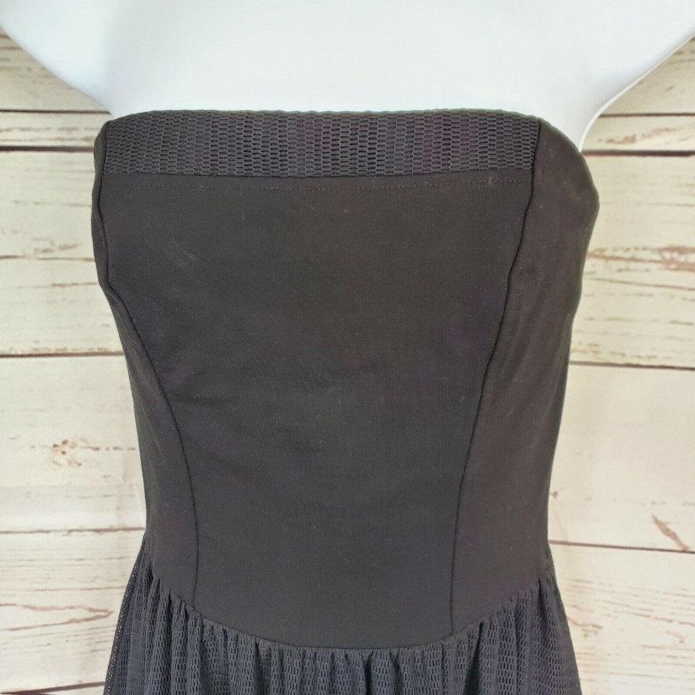 Silvian Heach Black Strapless A-line Dress S - Picture 3 of 12